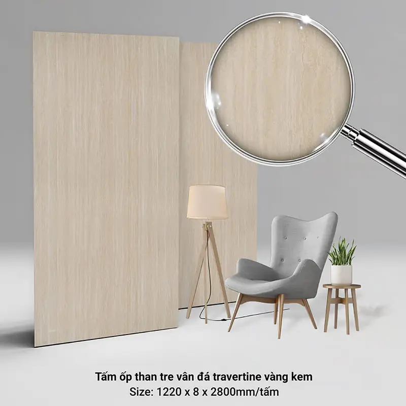 Tấm ốp vân đá travertine