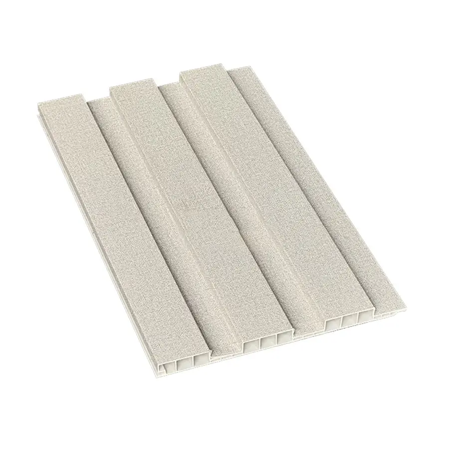 Tấm ốp 3 sóng thấp SPC vân vải kem