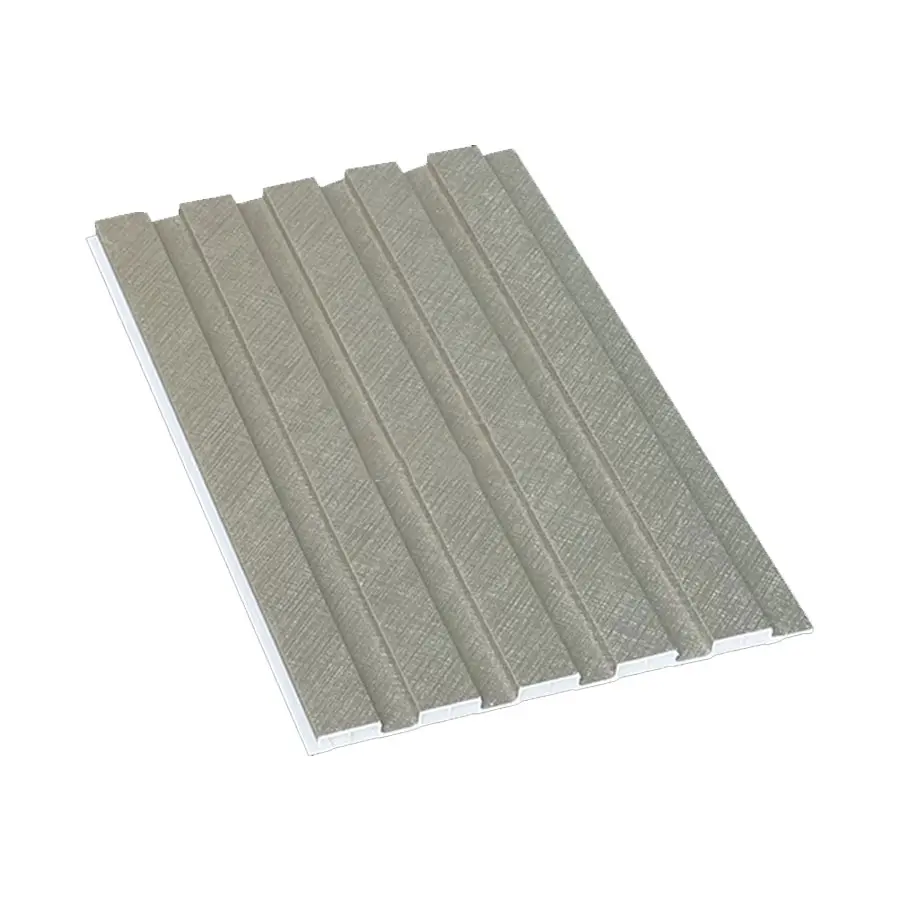 Tấm ốp 5 sóng thấp SPC kim loại xám xước