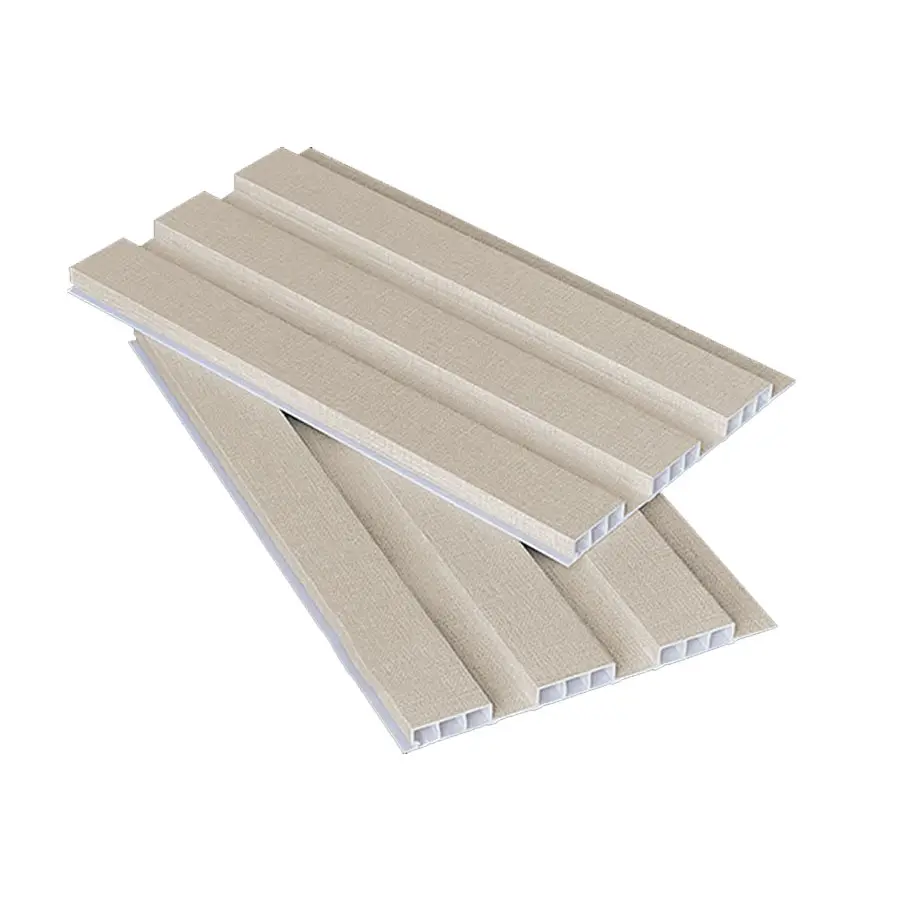Tấm ốp lam 3 sóng thấp SPC vân vải kem